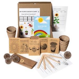 Set da giardino per bambini, Kit giardinaggio per bambini, Kit semi per bambini, Kit giardinaggio per bambini, Grow your own kit per bambini, Kids Activity Box