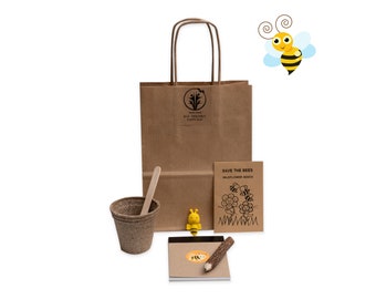 Eco Friendly Birthday Party Bags, Plastic-free, Pre-filled, Alternative Party Favour, Save The Bees Party Bag