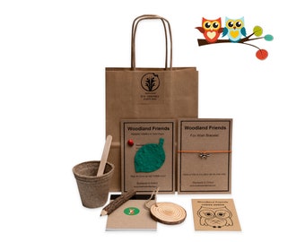 Eco Friendly Birthday Party Bags, Plastic-free, Pre-filled, Alternative Party Favour, Woodland Friends Party Bag