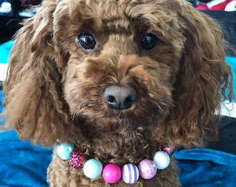 Customized "Peppermint Patty" pet necklace