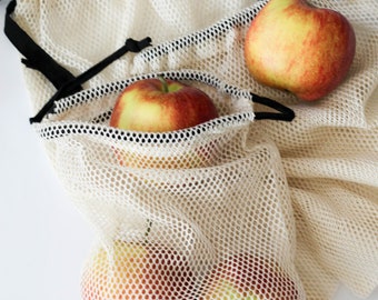 Reusable Storage Bag, Cotton Vegetable Bag, ecofriendly bag, zero waste bag, oragnic produce bag, vegan storage,  reusable vege bag, eco bag