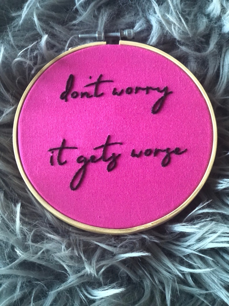 my favorite murder hoop 5 inch don\u2019t worry it gets worse