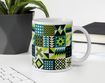 Geometric modern pattern- Morning Coffee Cup - Evening Tea Mug Nordic design / Scandinavian style / Minimalistic/Gift for him/Gift for her
