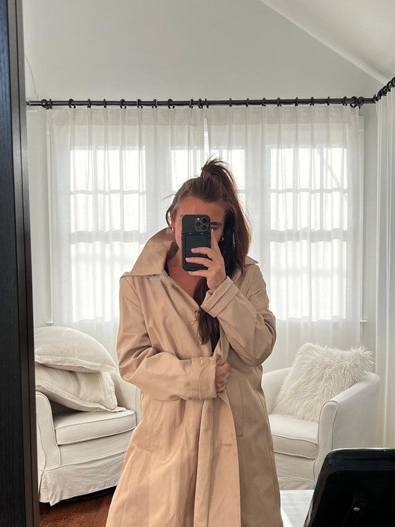 Trench coat with detachable hood 2025