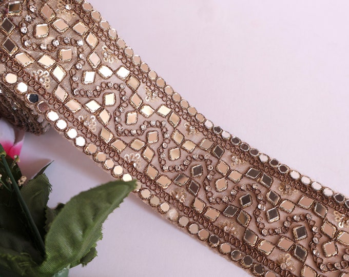 Net Semi-Stitched Lehenga with Gold Zari and Kasab Embroidery