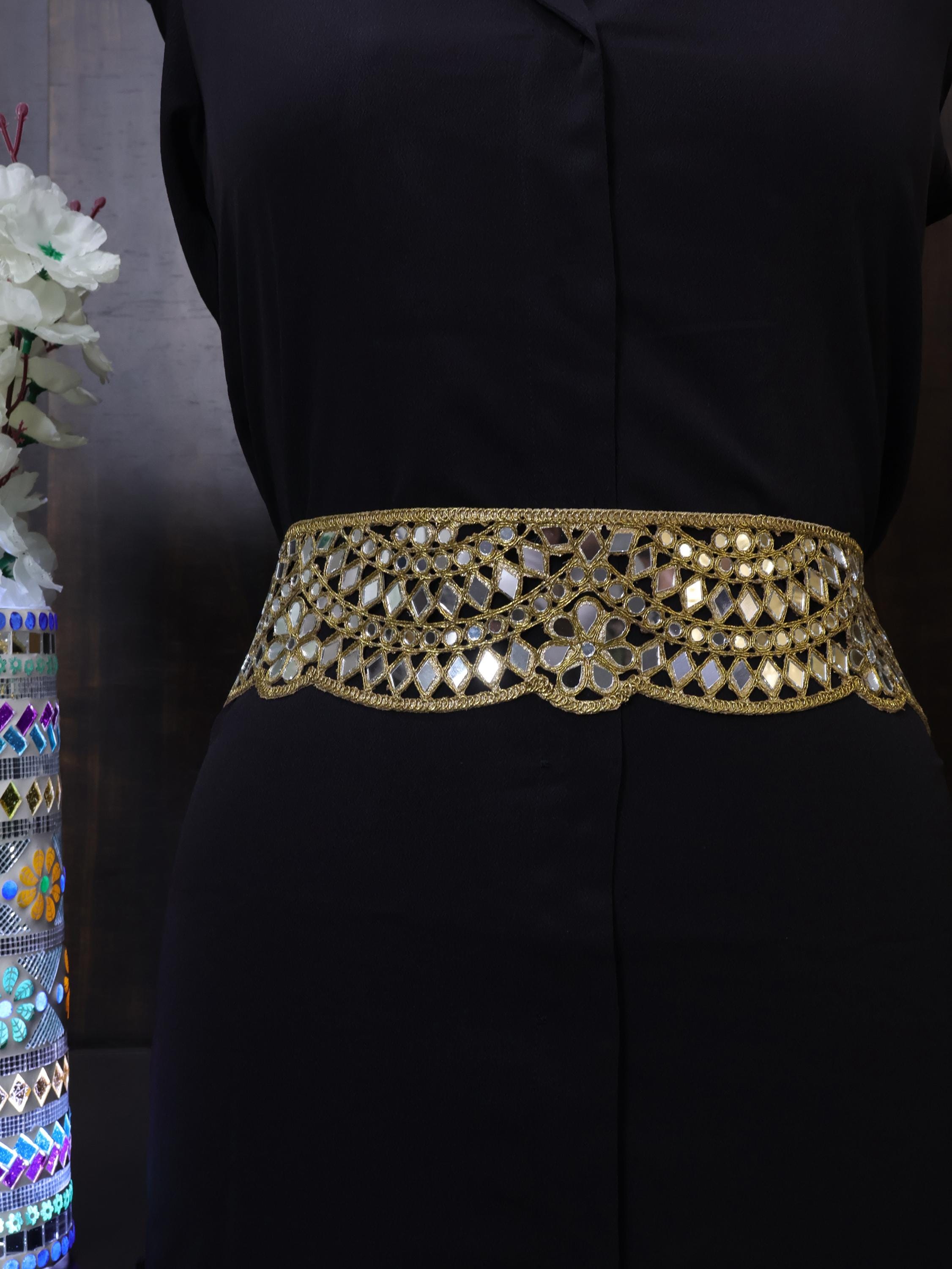 slim fit dress slacks Unique Wide Gold Belt -Clearance main image 1