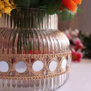 Rose Gold Round Mirror Lace Trim for Belts, Chokers, Bracelets, Real Mirror Trim Lace, Indian Embroidered Sari Lehenga Suits Lace 2.5cm Wide