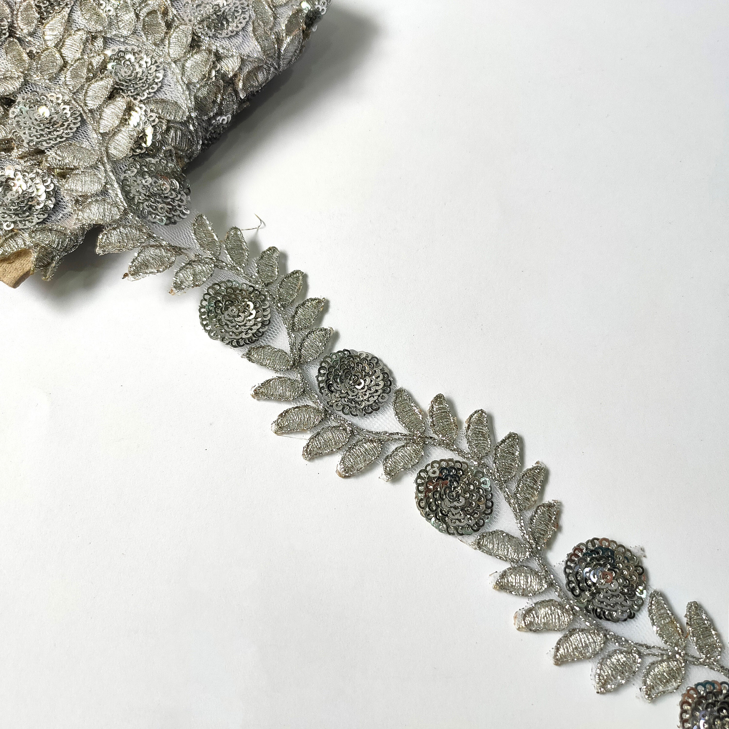 silver lace for blouse