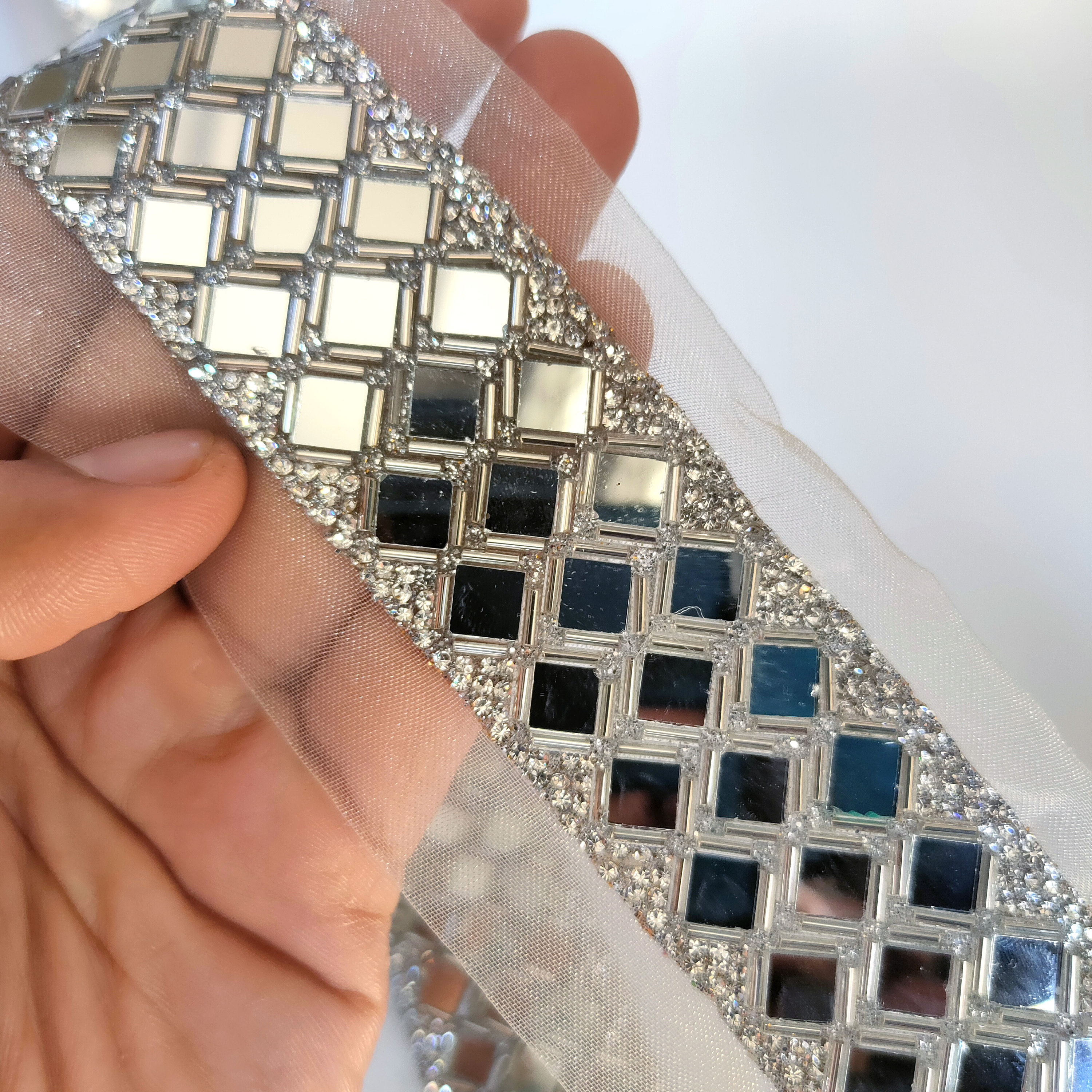 silver lace for blouse