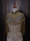 Gold Beaded Fringe Bridal Cape: Wedding & Evening Cover-Up Shrug product logo