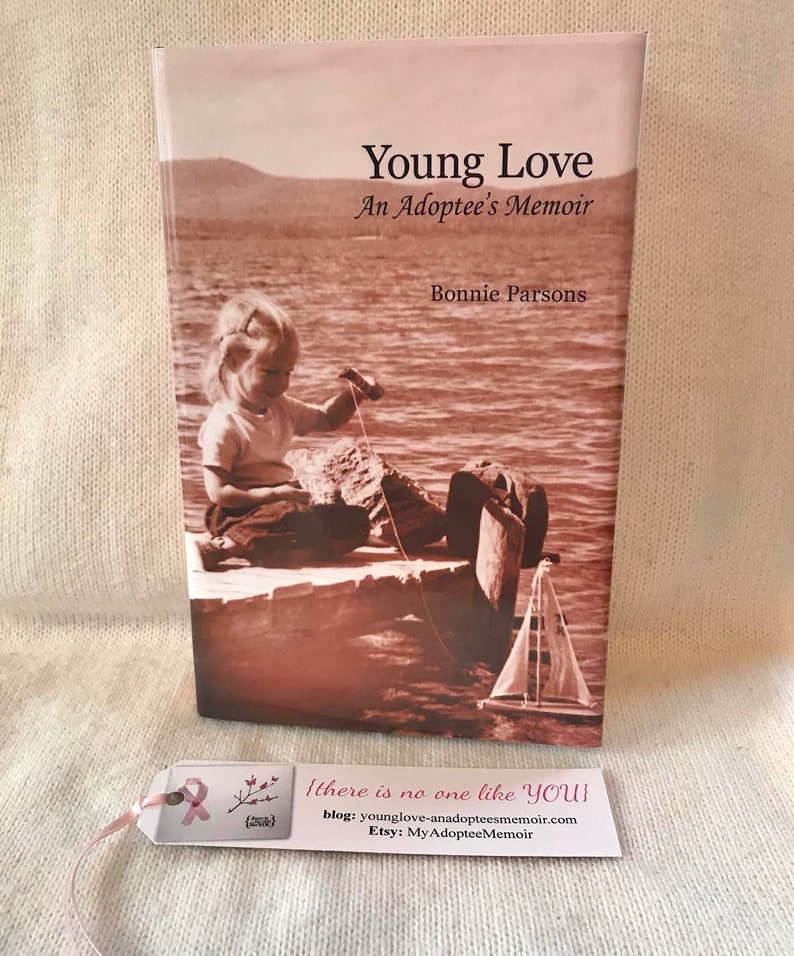 Hardcover Edition: Young Love An Adoptee's Memoir by Bonnie Parsons Handmade Bookmark Free Shipping image 3