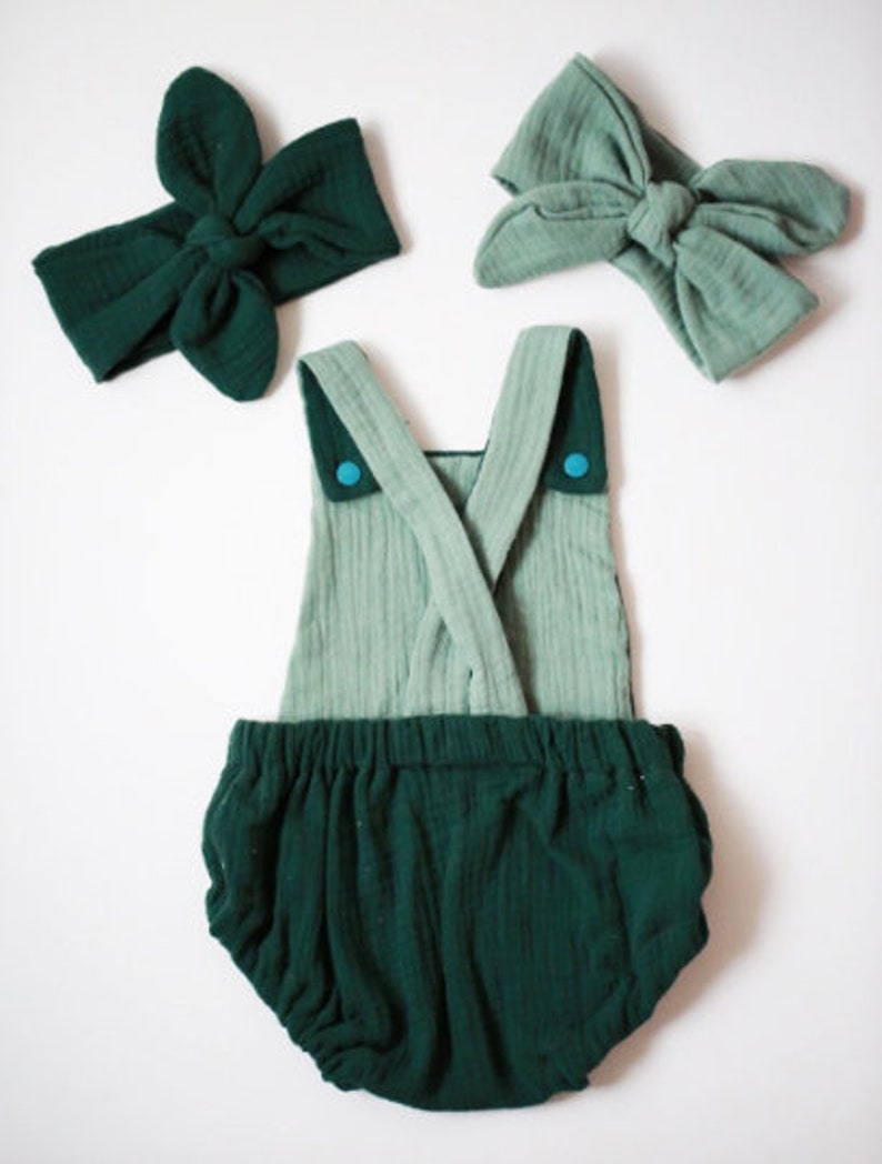 Baby baby clothes clothes baby romper baby romper romper muslin romper green mint