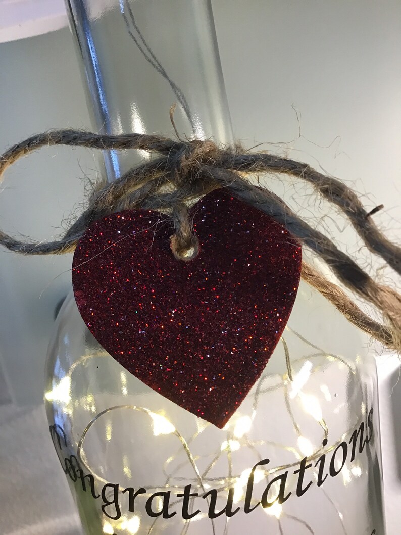 Anniversary Light Up Wine Bottle bottle light Personalised Etsy