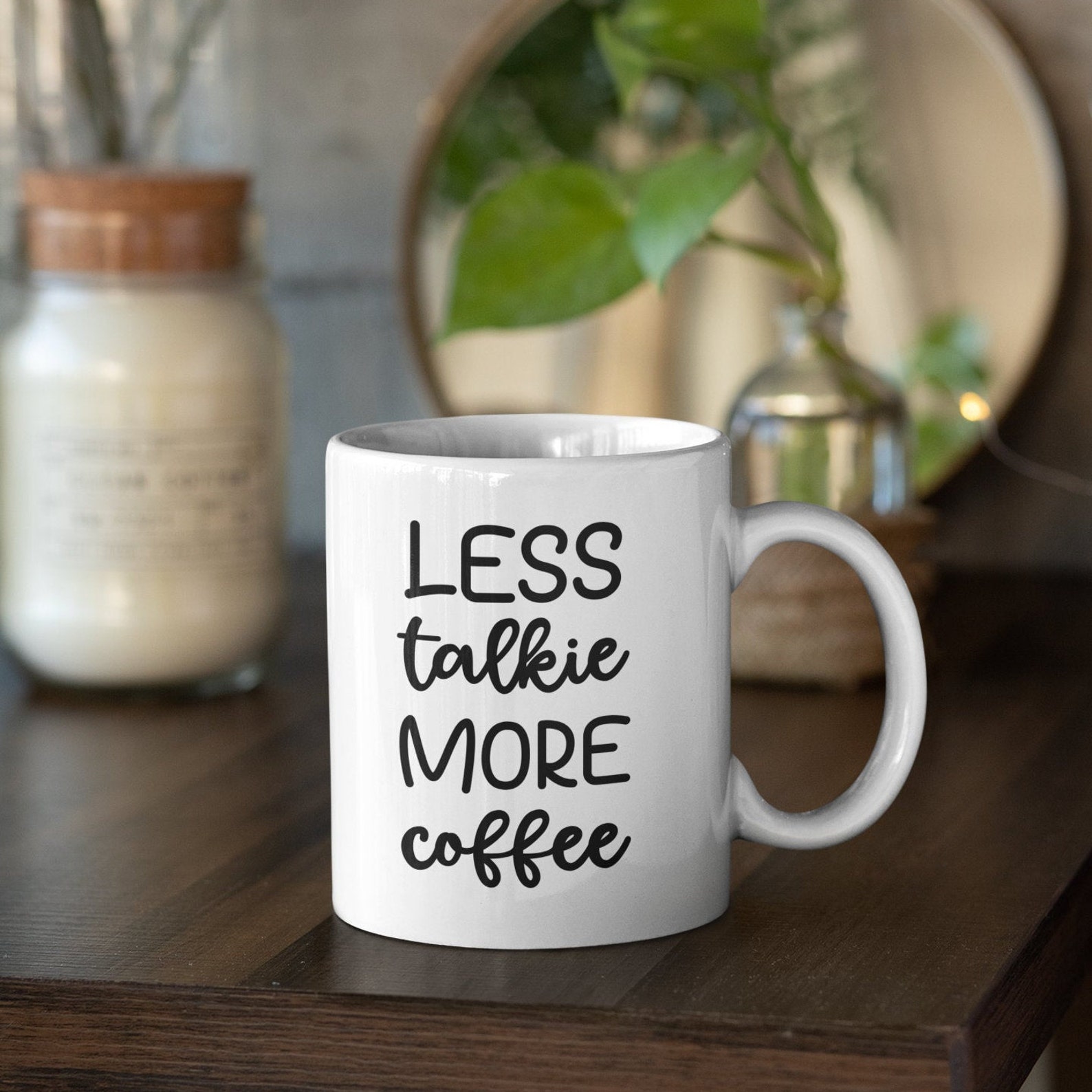 Less Talkie More Coffee Coffee Lover Mug Don't Talk to Etsy