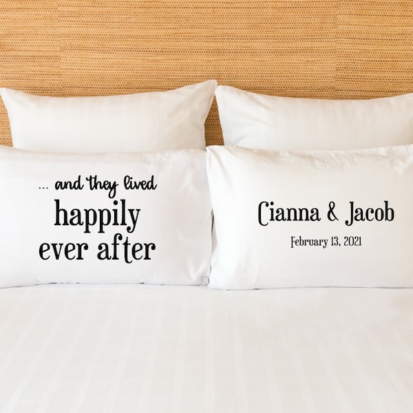 Wedding Pillowcases Etsy