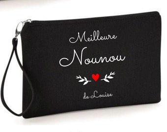 Pochette personnalisée nounou, maitresse, atsem