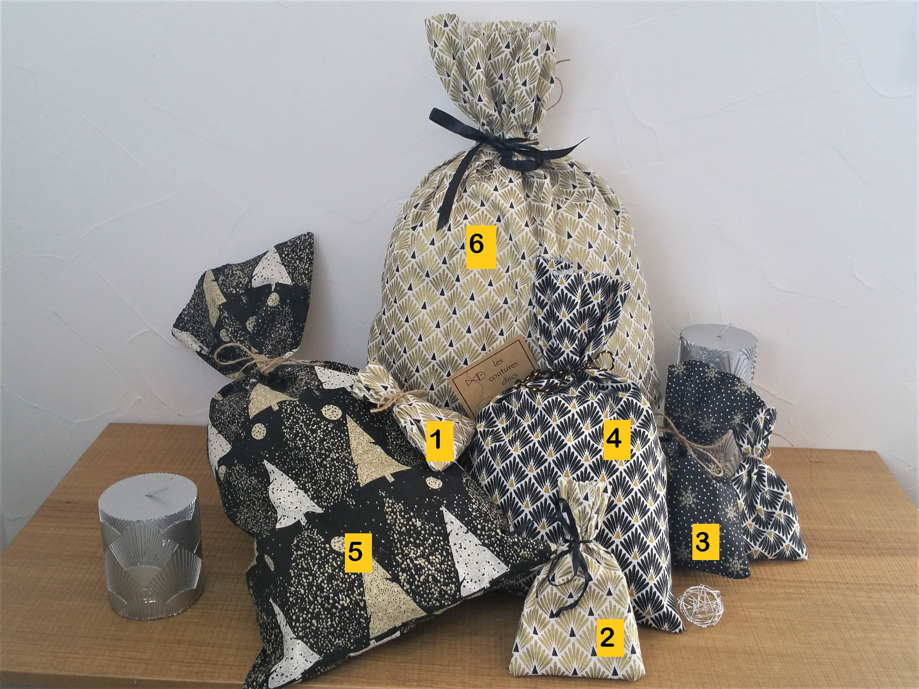 Furoshiki ou emballage cadeau réutilisable - Noël - Fil'Otablo