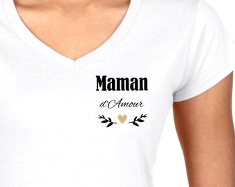 T-shirt personnalisé / fête des mères / T shirt maman / cadeau maman / fête des mères / T-shirt maman personnalisé / maman