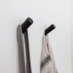 Black Wooden Peg Wall Hooks Sets