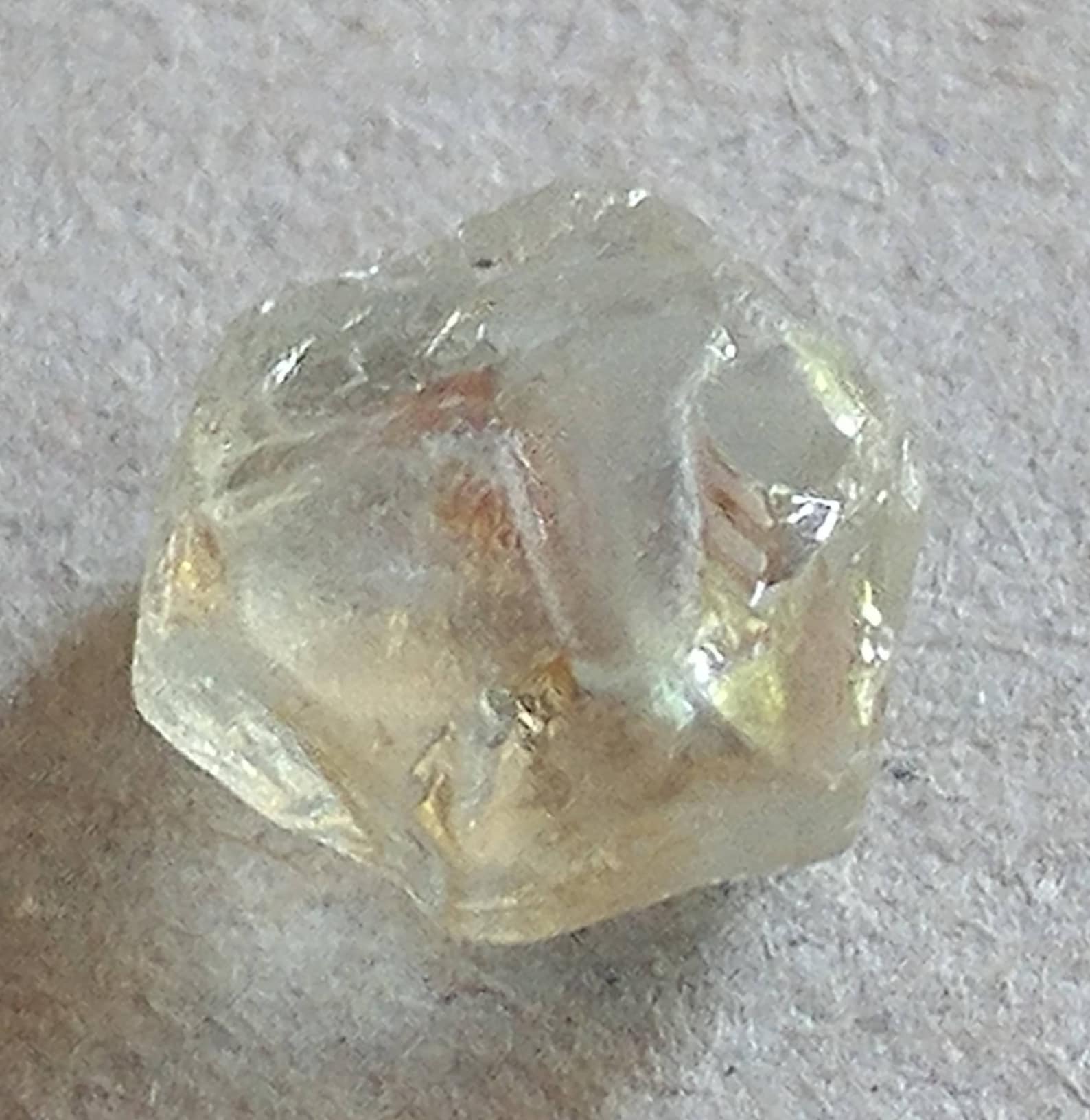2.97 carat heat treated WHITE CLEAR Montana Sapphire rough. Etsy