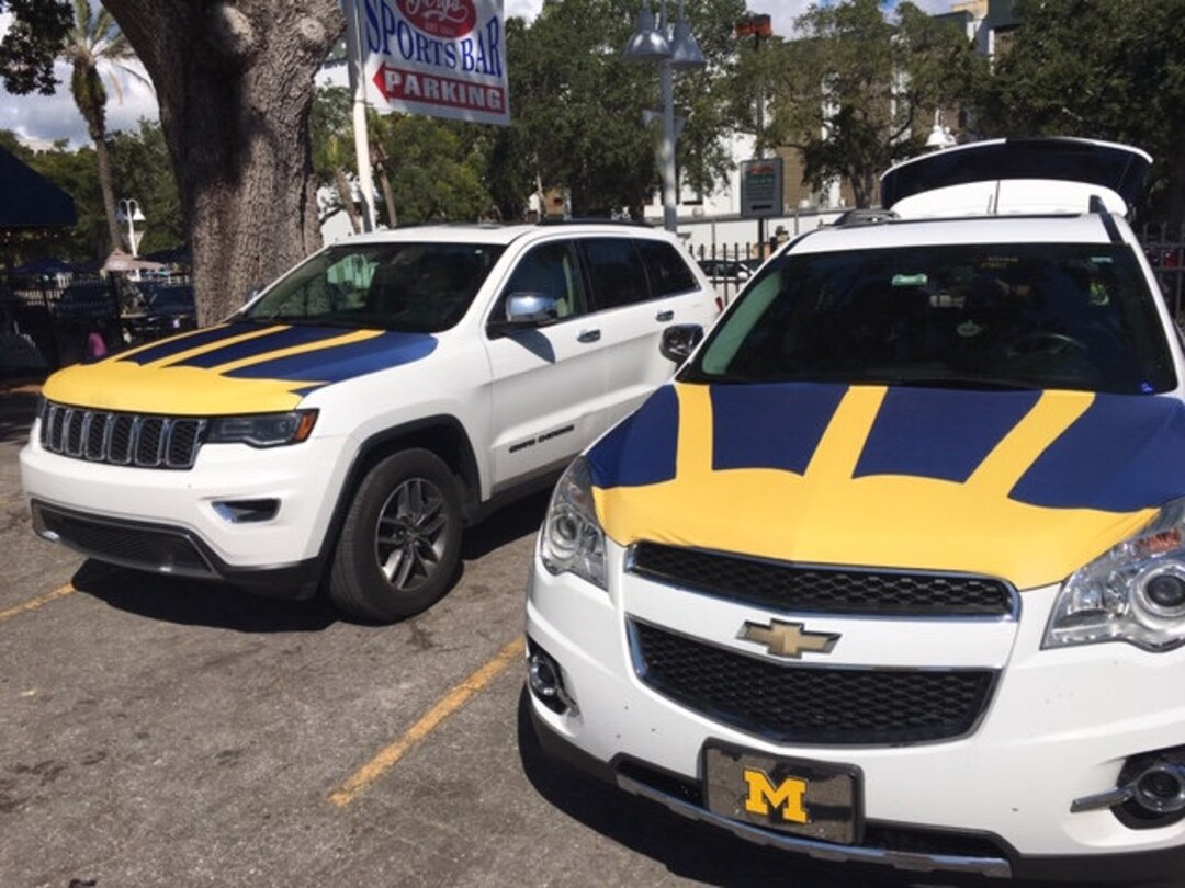 Michigan Wolverine wings Auto Hood Cover Etsy