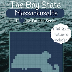 The Bay State - Massachusetts- Pixelated Quilt Pattern(Digital Download)