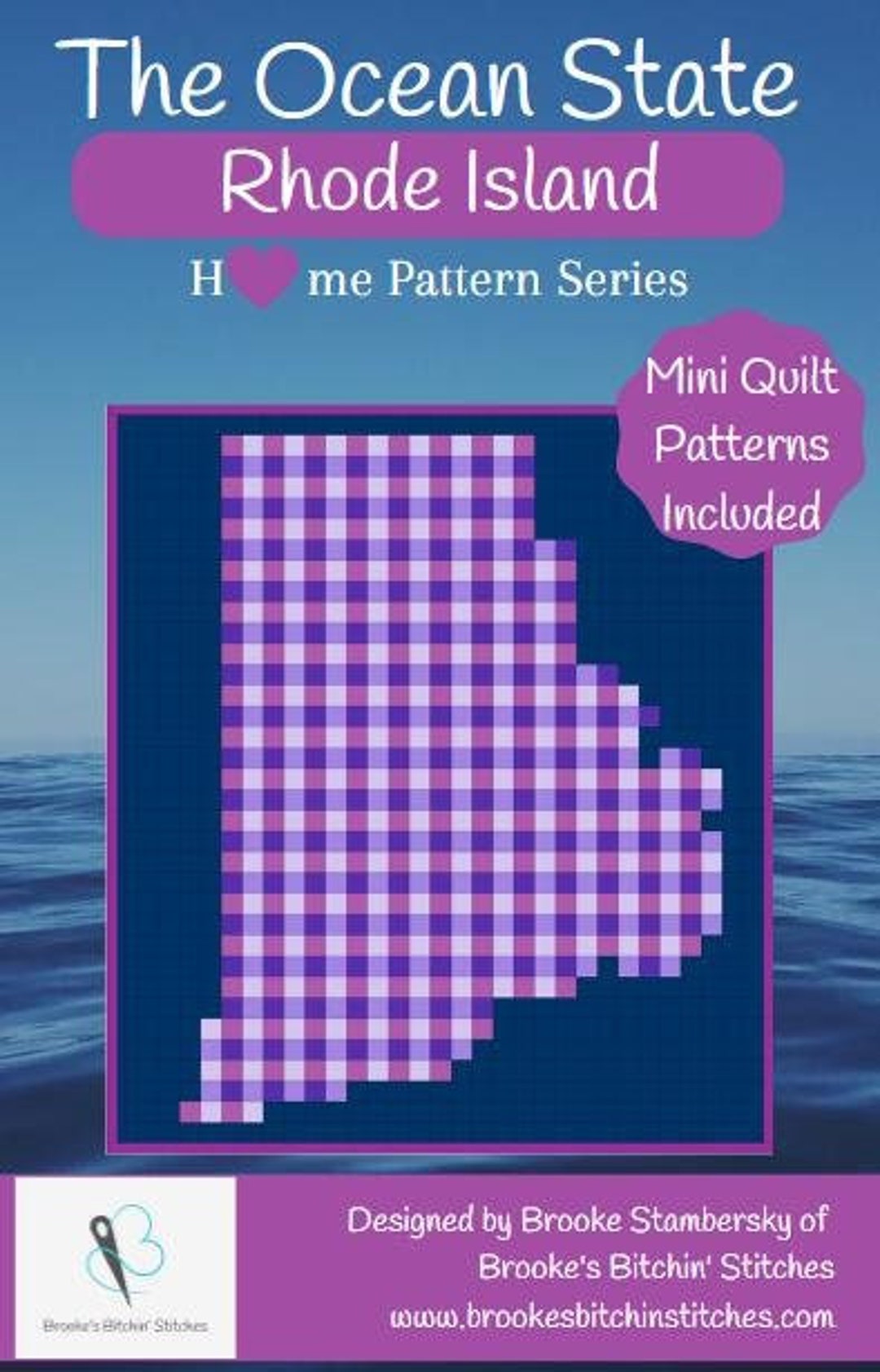 The Ocean State - Rhode Island - Pixelated Quilt Pattern - Etsy