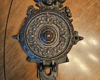 Vintage Cast Iron Cherub Wall Sconce
