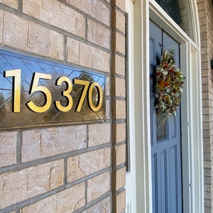 Custom Wooden Address Number Sign