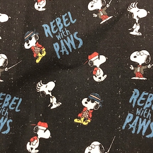 Licensed Snoopy Fabric Cut to Size Perfect for Sewing Projects and Masks.  Peanuts