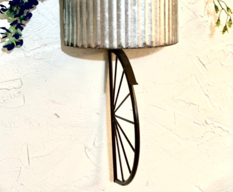 Rustic Bicycle Metal Wall Planter Unique Decorative Bicycle Wall Art Rustic Farmhouse Bicycle Planter Basket Decor Bike Basket Hanger