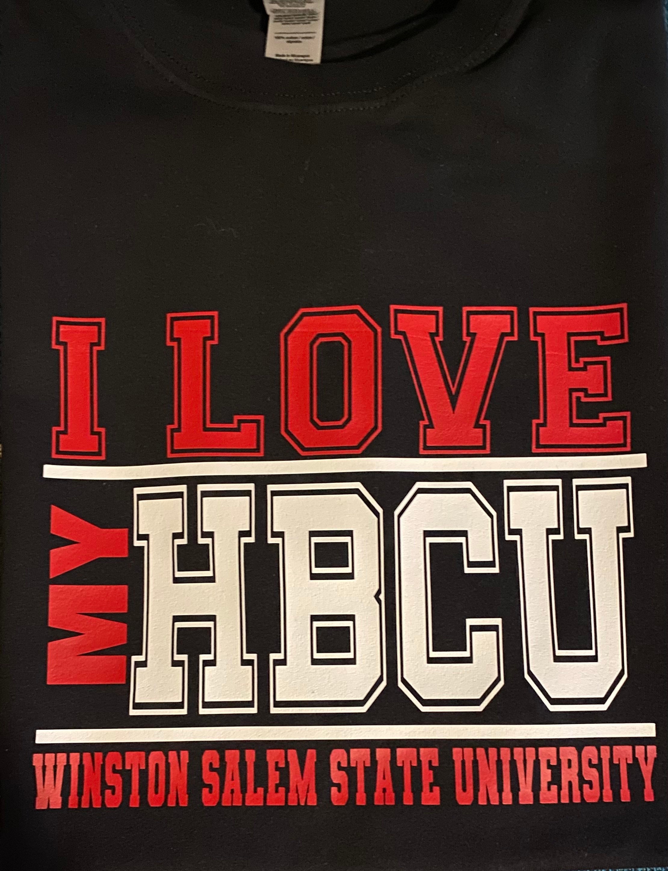 I Love My HBCU (red Elephant Inside Heart) Rhinestone Transfer Iron On