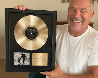 Dad Gifts Custom Vinyl Record Personalized Birthday Gift for Him Unique Gift for Dad from Son or Daughter Husband Keepsake Grandpa Gift