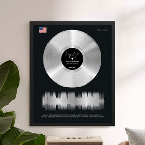 personalized voice art, custom vinyl record, heartbeat voice, sound wave art, voice recording gift, custom soundwave art, custom song print