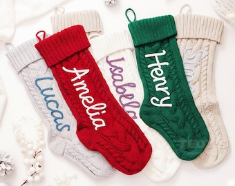 2025 Family Christmas Stockings, Personalized Christmas Stocking with Name, Monogram Stockings, Holiday Decor Custom Family Xmas Tree Gifts
