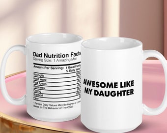 Awesome Like My Daughter Mug, Funny Mug for Men, Fathers Day Gift, Husband Gift, Gift from Daughter to Dad, Funny Dad Mug, Cool dads club