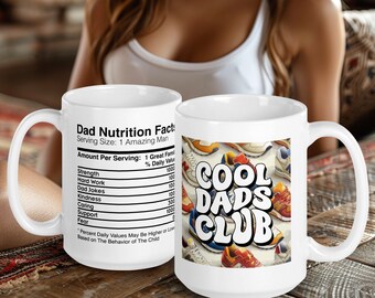 New Balance Cool Dads Club Coffee Mug, Funny Dad Gift 11oz Mug, Fathers Day New Balance Dad Joke Cup, Funny New Balance Mug, New Dad Gift