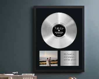 Custom Song Plaque Framed, Music Plaque, gift for husband, unique dad gifts, personalized fathers day gifts, custom dad gifts from daughter