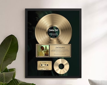 Personalized Plaque, Custom Plaque, Vinyl Record Plaque, Framed Poster Award, Personalized Vinyl, Music Gift, Music Plaque custom