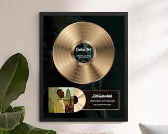 Personalized Plaque, Custom Plaque, Vinyl Record Plaque, Framed Poster Award, Personalized Vinyl, Music Gift, Music Plaque custom