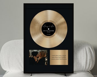 Personalized Music Plaque, Custom Vinyl Record, Custom Song album, gift for boyfriend, father&#39;s day gifts, gift for husband unique dad gifts