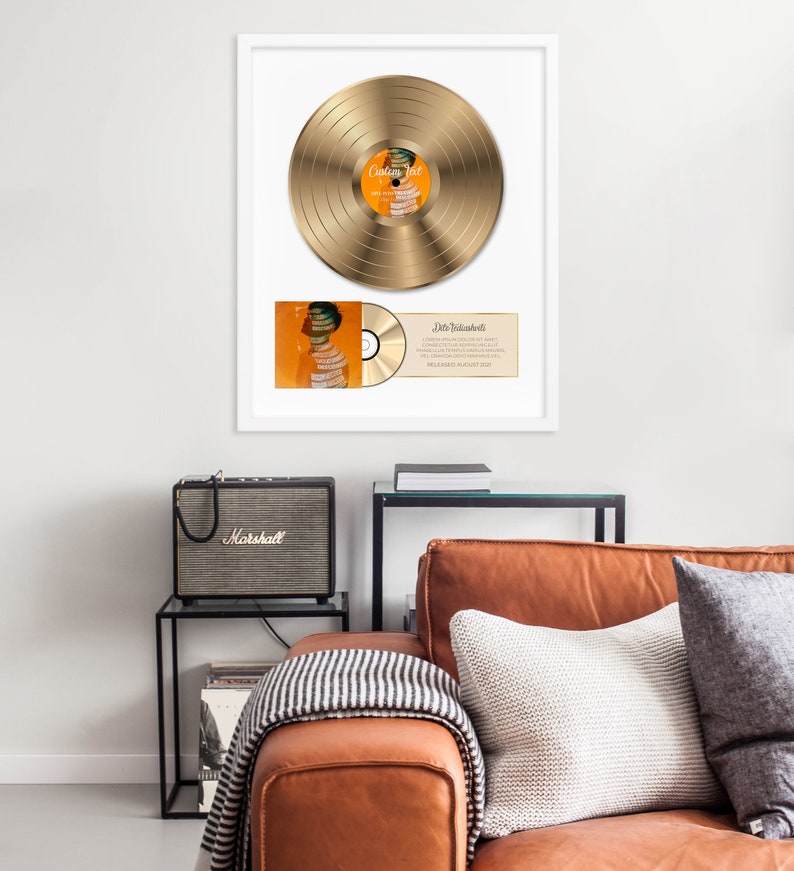 Personalized Plaque, Custom Plaque, Vinyl Record Plaque, Framed Poster Award, Personalized Vinyl, Music Gift, Music Plaque custom image 4