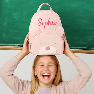 Embroidery Personalized Kids Backpack, Custom Kindergarten Toddler gifts, Kids School Bag, Corduroy Backpacks for Girls Boys, Birthday Gifts
