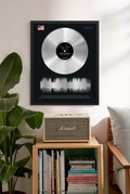 personalized voice art, custom vinyl record, heartbeat voice, sound wave art, voice recording gift, custom soundwave art, custom song print product logo