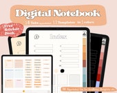 Digital Notebook, Hyperlinked Tabs, Bullet Journal, Goodnotes & Notability Planner, Digital Notes Template, Students Book, Student Planner