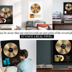 Personalized Plaque, Custom Plaque, Vinyl Record Plaque, Framed Poster Award, Personalized Vinyl, Music Gift, Music Plaque custom image 5