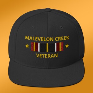 Malevelon Creek Veteran Cap, Helldivers 2 Hat, Gift for Father, Gift for Gamer, Fun Dad Gifts, Embroidered Snapback Hat, 6 Colors Czarny