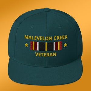 Malevelon Creek Veteran Cap, Helldivers 2 Hat, Gift for Father, Gift for Gamer, Fun Dad Gifts, Embroidered Snapback Hat, 6 Colors Spruce