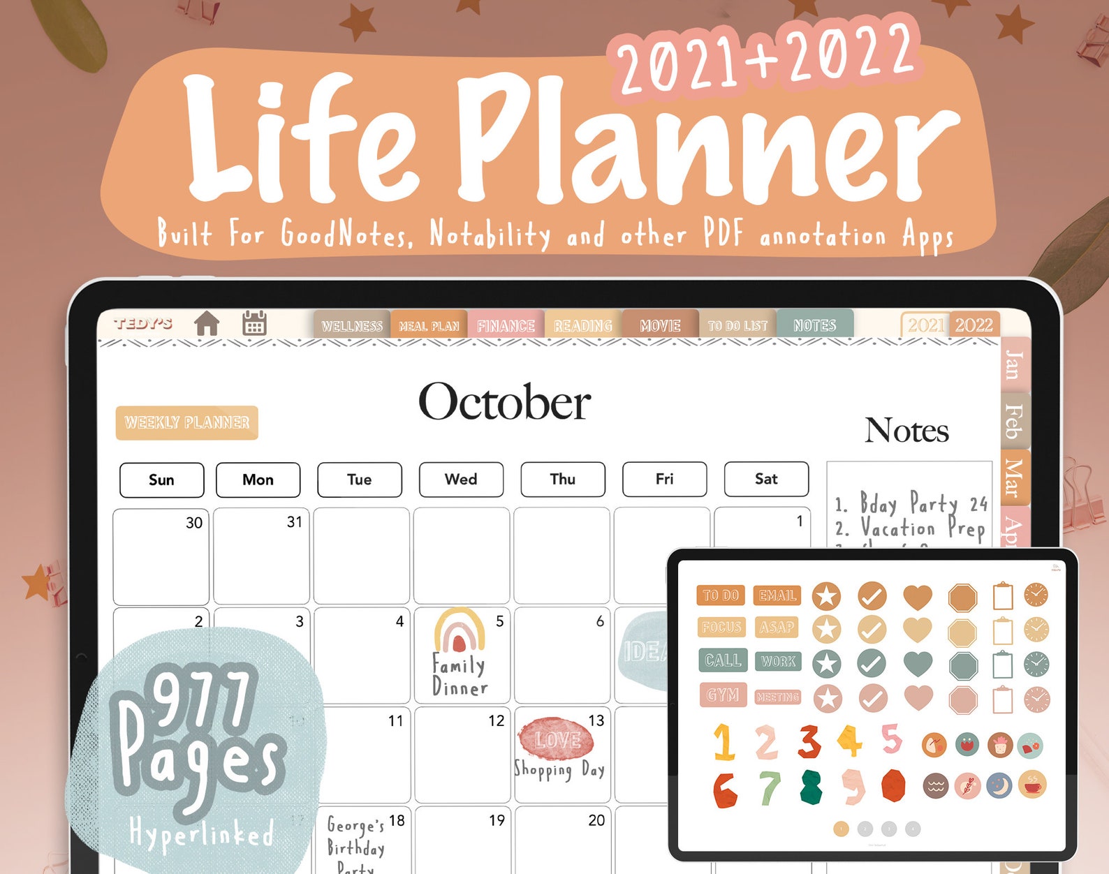2022 free digital planner goodnotes