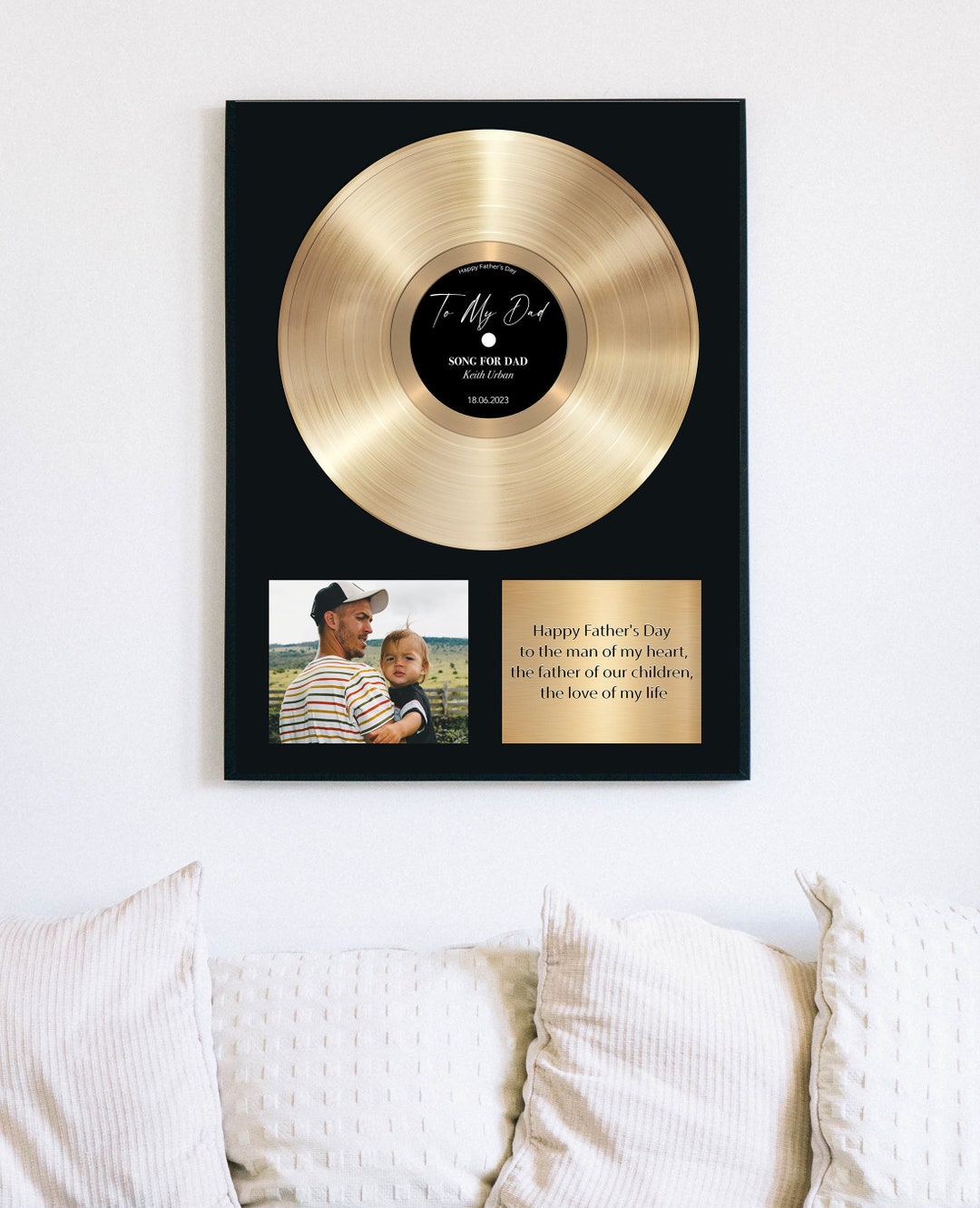 Personalized Vinyl Record, Song Frame, Picture Frame Song Gift, Music